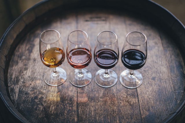 Diferentes tipos de vinhos