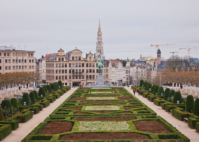 Vista da praça Kunstberg em Bruxelas